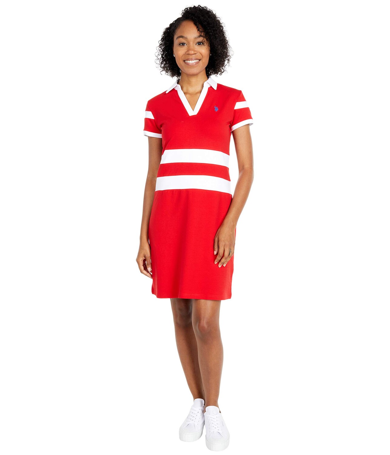 Платье U.S. POLO ASSN., 2 Stripe V-Neck Polo Dress
Платье U.S. POLO ASSN., 2 Stripe V-Neck Polo Dress
