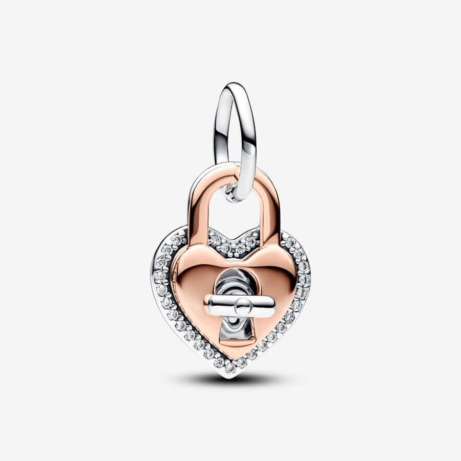 Шарм-подвеска Pandora Moments Two-tone Twistable Heart Padlock Double, серебро/розовое золото/прозрачный
Шарм-подвеска Pandora Moments Two-tone Twistable Heart Padlock Double, серебро/розовое золото/прозрачный
