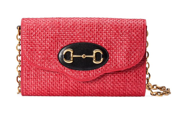 GUCCI Сумка через плечо с кожаной цепью и плетением из соломки
GUCCI Сумка через плечо с кожаной цепью и плетением из соломки