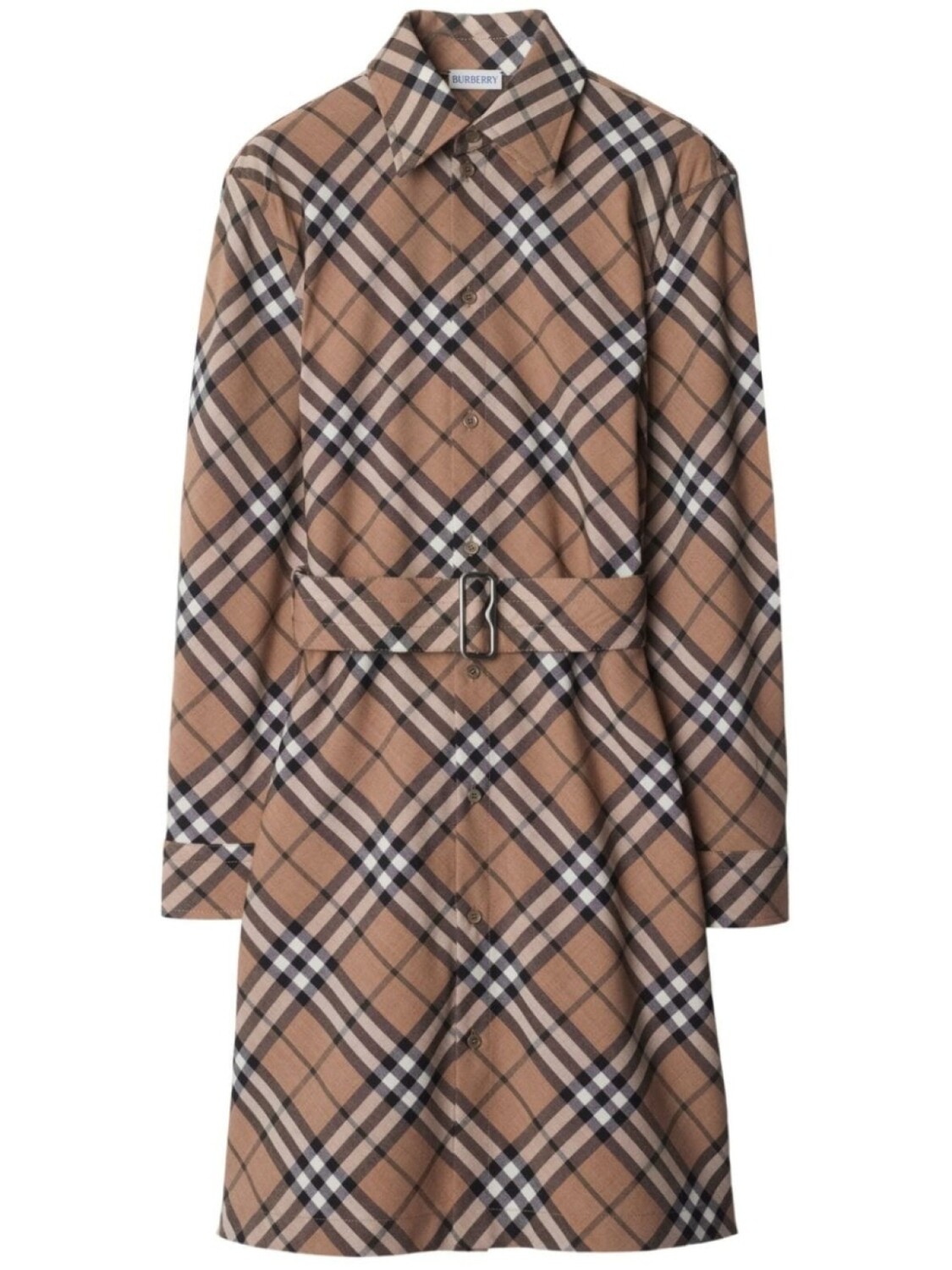 Burberry клетчатое платье-рубашка, коричневый
Burberry клетчатое платье-рубашка, коричневый