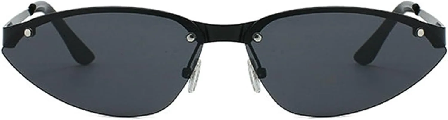 Солнцезащитные очки «Кошачий глаз» для женщин, модные, маленькие, овальные, стильные, в металлической оправе, без оправы, с защитой от УФ-излучения UV400 helena, C1
Солнцезащитные очки «Кошачий глаз» для женщин, модные, маленькие, овальные, стильные, в металлической оправе, без оправы, с защитой от УФ-излучения UV400 helena, C1