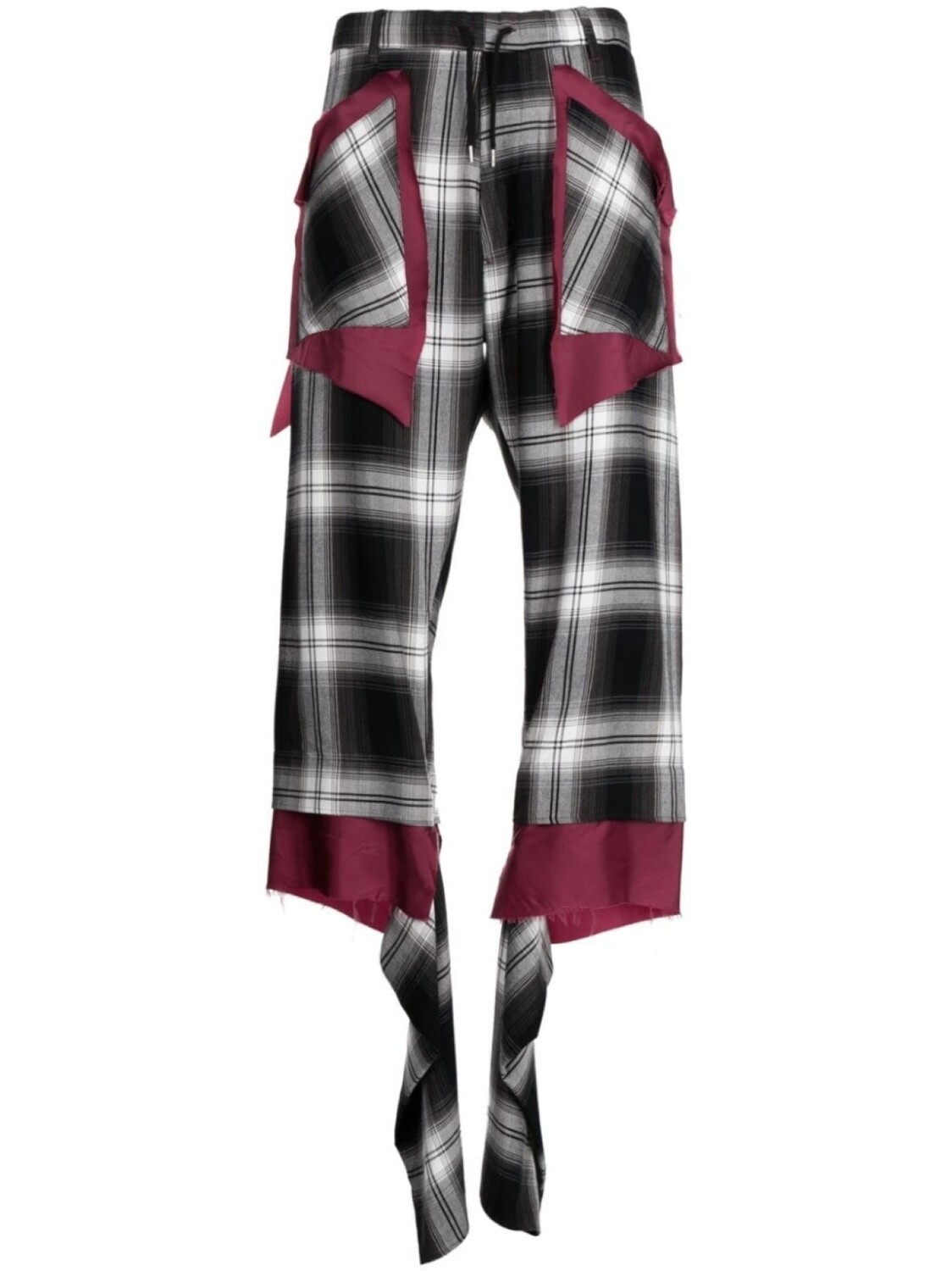 Sulvam брюки асимметричного кроя в клетку, черный
Sulvam брюки асимметричного кроя в клетку, черный