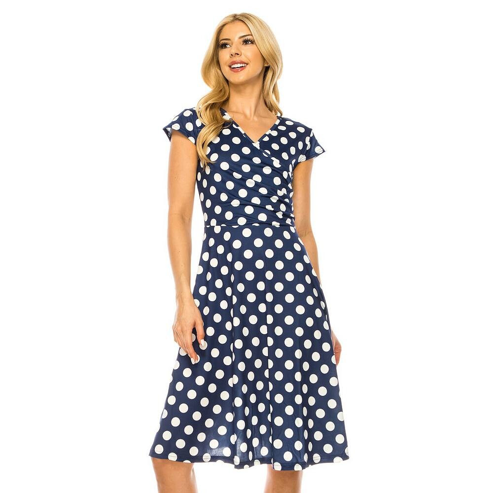 Женское однотонное платье с v-образным вырезом и принтом Haute Edition, цвет Navy Polka
Женское однотонное платье с v-образным вырезом и принтом Haute Edition, цвет Navy Polka