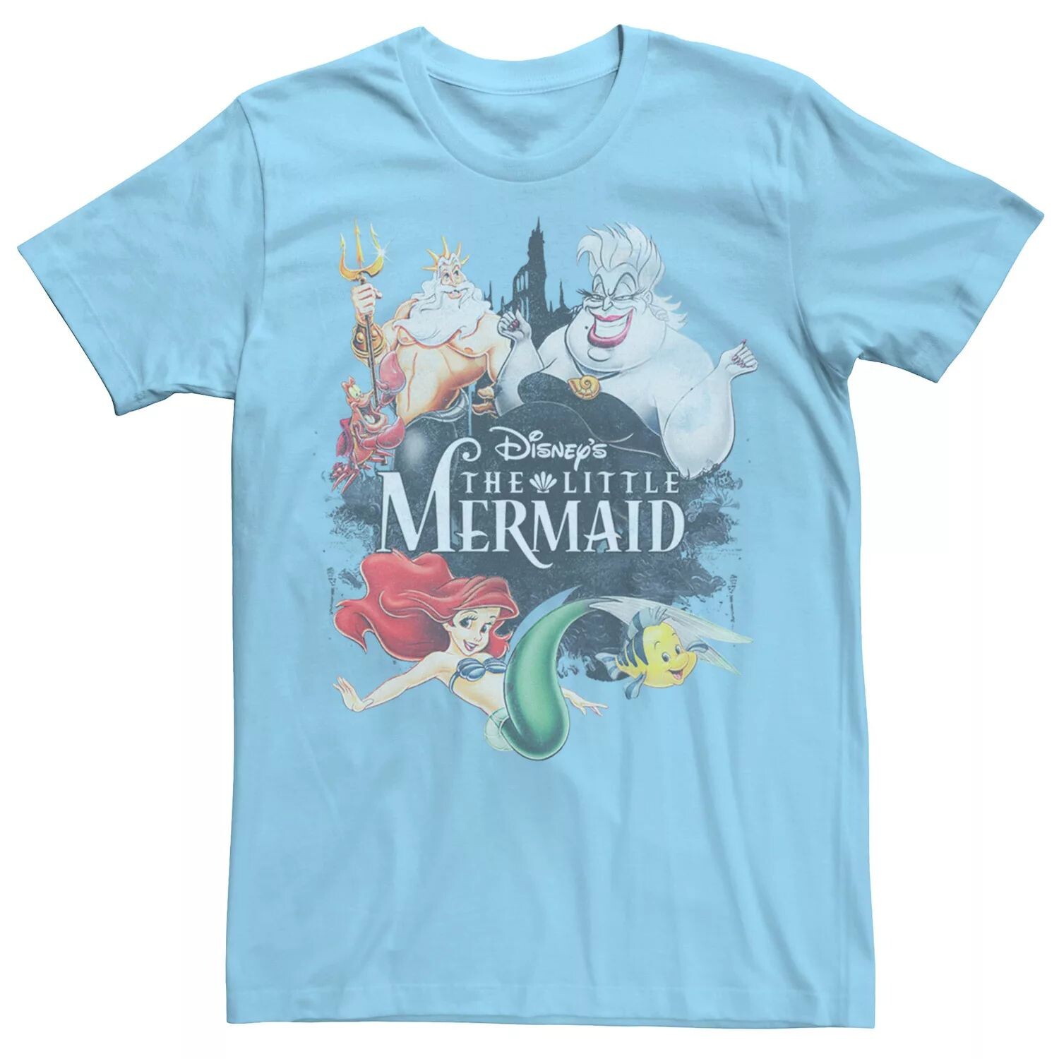 Мужская винтажная футболка с коллажем «Русалочка» Disney Licensed Character
Мужская винтажная футболка с коллажем «Русалочка» Disney Licensed Character