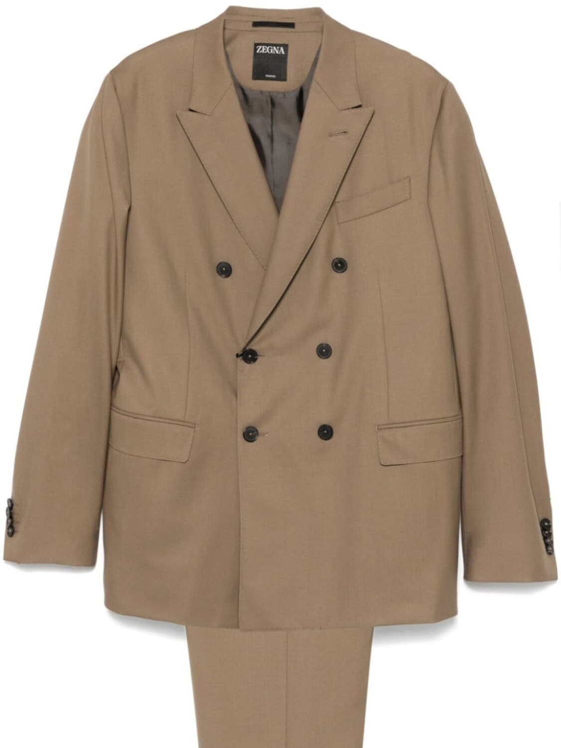 Zegna костюм с двубортным пиджаком, нейтральный цвет
Zegna костюм с двубортным пиджаком, нейтральный цвет