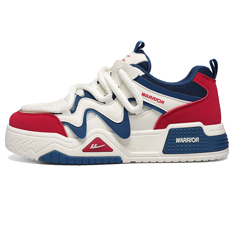 WARRIOR Износостойкие легкие низкие скейтерские кроссовки на платформе унисекс бежево-сине-красные, цвет Beige Blue Red
WARRIOR Износостойкие легкие низкие скейтерские кроссовки на платформе унисекс бежево-сине-красные, цвет Beige Blue Red