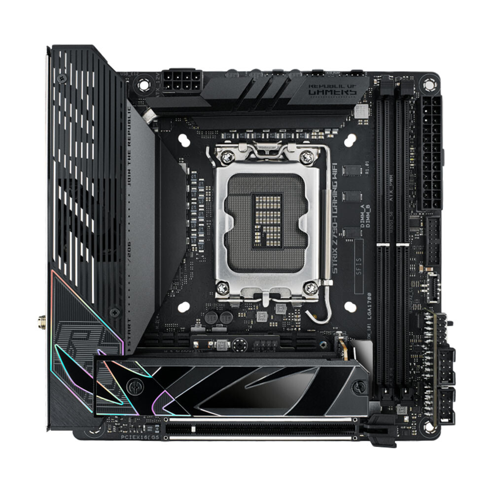 Материнская плата Asus ROG STRIX Z790-I GAMING WIFI, LGA1700, DDR5
Материнская плата Asus ROG STRIX Z790-I GAMING WIFI, LGA1700, DDR5