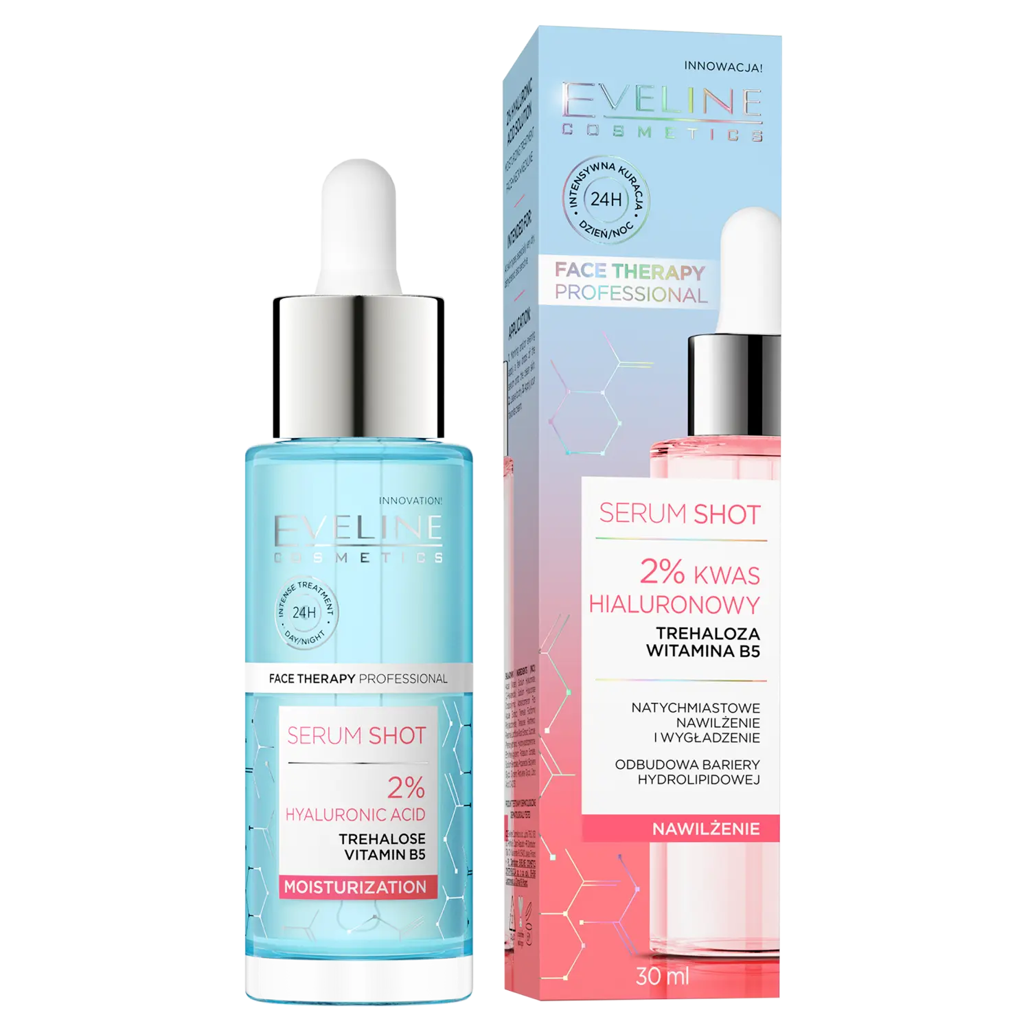 Eveline Cosmetics Shot сыворотка для лица с 2% гиалуроновой кислотой, 30 мл
Eveline Cosmetics Shot сыворотка для лица с 2% гиалуроновой кислотой, 30 мл