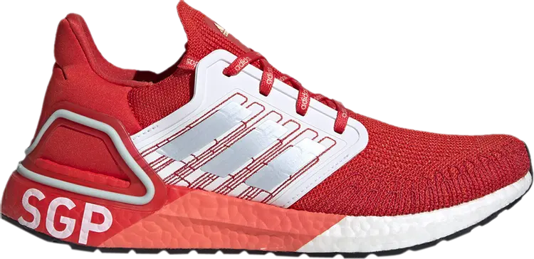 Кроссовки Adidas UltraBoost 20 'City Pack - Singapore', красный
Кроссовки Adidas UltraBoost 20 'City Pack - Singapore', красный