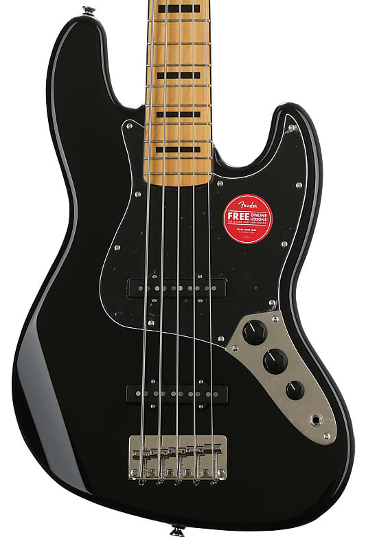 Squier Classic Vibe '70s Jazz Bass V — черный с кленовой накладкой 0374550506
Squier Classic Vibe '70s Jazz Bass V — черный с кленовой накладкой 0374550506
