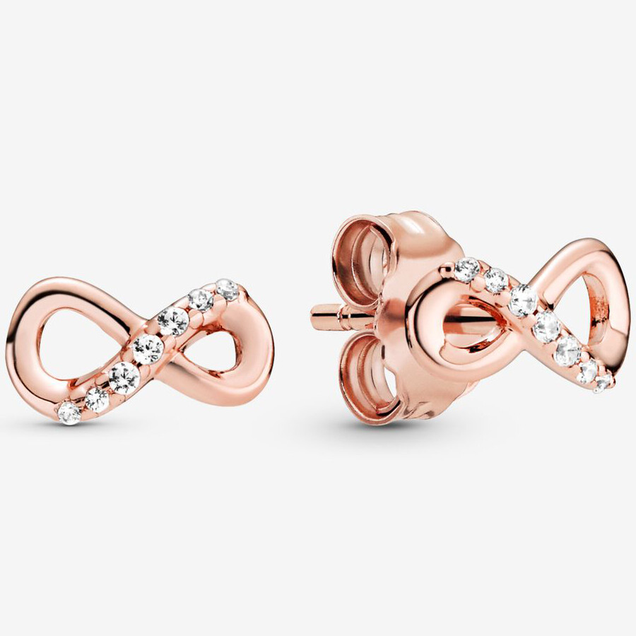 Серьги Pandora Sparkling Infinity, розовое золото
Серьги Pandora Sparkling Infinity, розовое золото