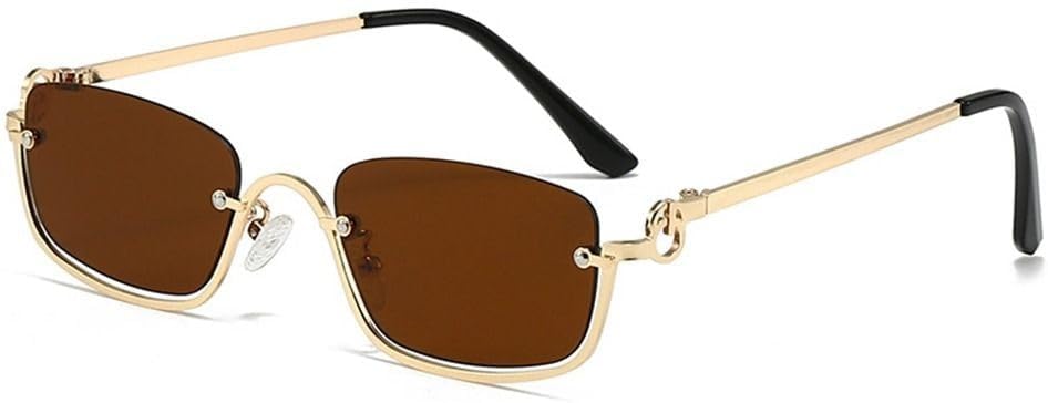 Модные маленькие женские солнцезащитные очки в металлической полуободковой оправе, винтажные солнцезащитные очки с защитой от УФ-излучения UV400, узкие очки, водительские очки, чайные очки, цельные HYYZZC, Tea
Модные маленькие женские солнцезащитные очки в металлической полуободковой оправе, винтажные солнцезащитные очки с защитой от УФ-излучения UV400, узкие очки, водительские очки, чайные очки, цельные HYYZZC, Tea