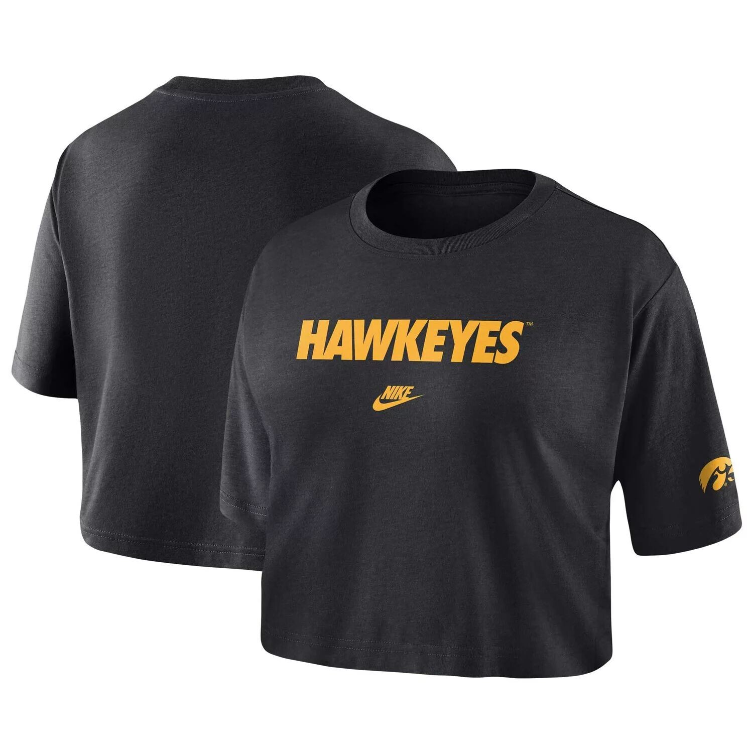 Женская укороченная футболка с надписью Nike Iowa Hawkeyes Black Iowa Hawkeyes Nike
Женская укороченная футболка с надписью Nike Iowa Hawkeyes Black Iowa Hawkeyes Nike