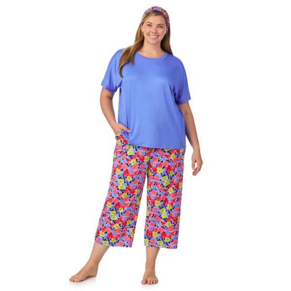 Комплект из двух пижамных штанов-капри и топа с круглым вырезом большого размера с подходящей повязкой на голову Cuddl Duds, цвет multi floral
Комплект из двух пижамных штанов-капри и топа с круглым вырезом большого размера с подходящей повязкой на голову Cuddl Duds, цвет multi floral