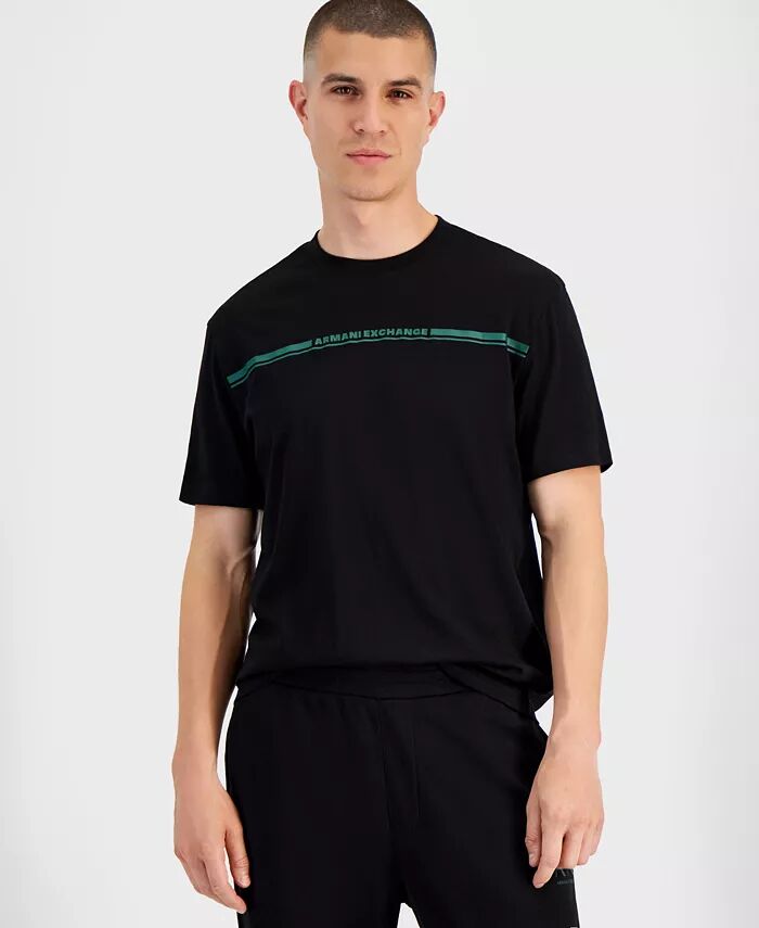 Мужская футболка с коротким рукавом и круглым вырезом, с логотипом A|X Armani Exchange, черный
Мужская футболка с коротким рукавом и круглым вырезом, с логотипом A|X Armani Exchange, черный