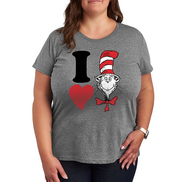 Футболка с принтом I Love Cat in the Hat Plus size Dr. Seuss, Heather Gray
Футболка с принтом I Love Cat in the Hat Plus size Dr. Seuss, Heather Gray