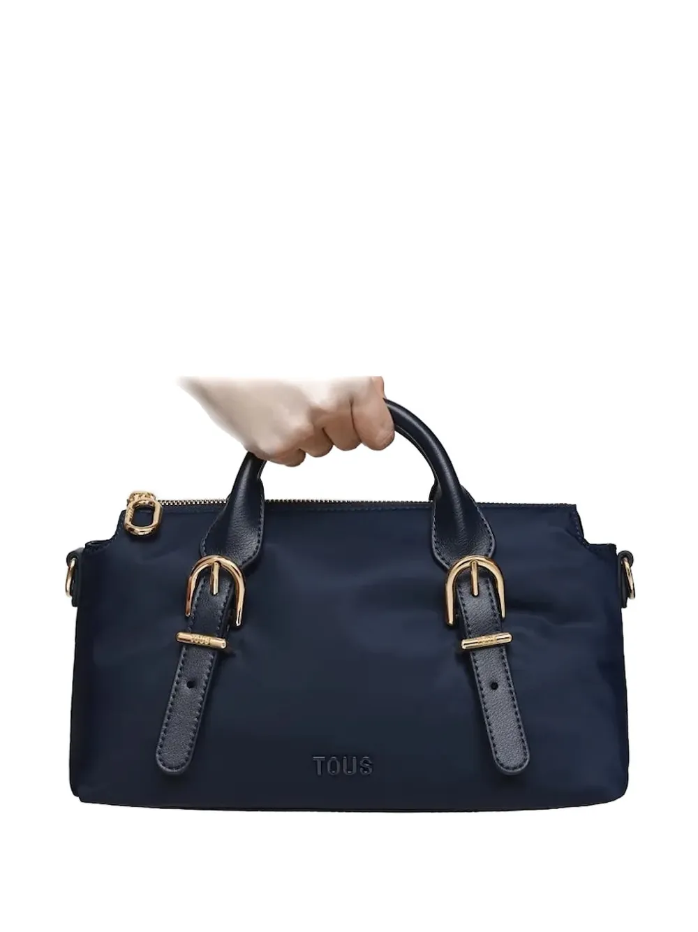 Сумка-шоппер среднего размера с пряжкой Bowling TOUS, синий 
Сумка-шоппер среднего размера с пряжкой Bowling TOUS, синий