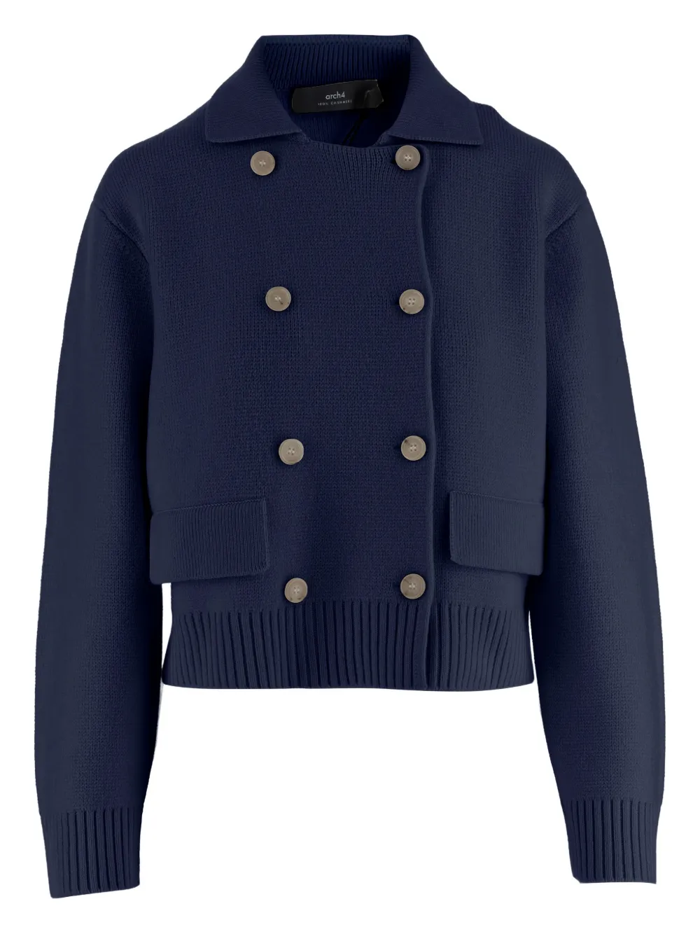 Двубортный вязаный жакет из кашемира Arch4, синий
Двубортный вязаный жакет из кашемира Arch4, синий