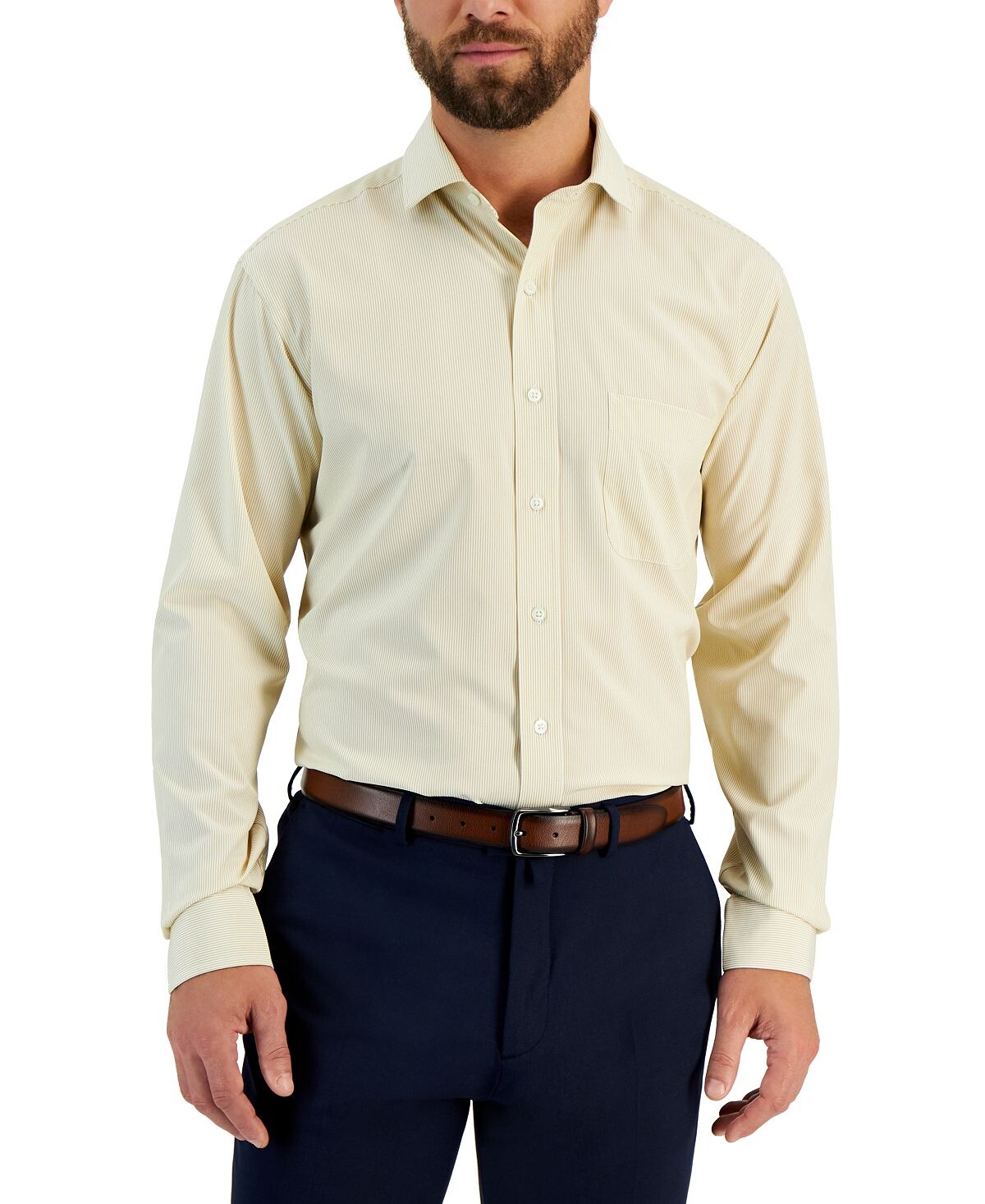 Мужская классическая рубашка обычного кроя в тонкую полоску Traveler Club Room
Мужская классическая рубашка обычного кроя в тонкую полоску Traveler Club Room