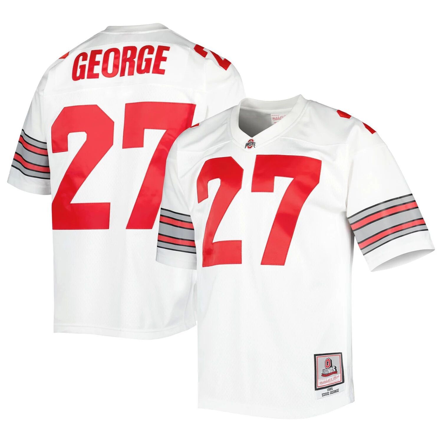 Мужское аутентичное джерси Mitchell & Ness Eddie George White Ohio State Buckeyes
Мужское аутентичное джерси Mitchell & Ness Eddie George White Ohio State Buckeyes