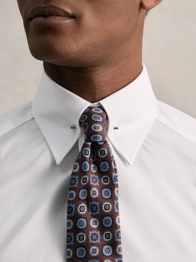 Кальдвелл слим фит хлопковая рубашка Reiss, White
Кальдвелл слим фит хлопковая рубашка Reiss, White