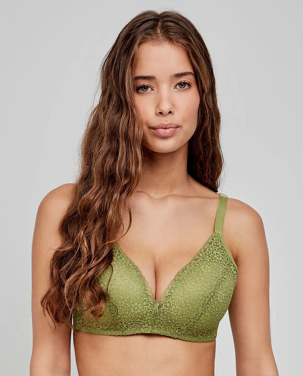 Бюстгальтер без косточек с поролоновыми чашечками из кружевной ткани Gisela, зеленый
Бюстгальтер без косточек с поролоновыми чашечками из кружевной ткани Gisela, зеленый