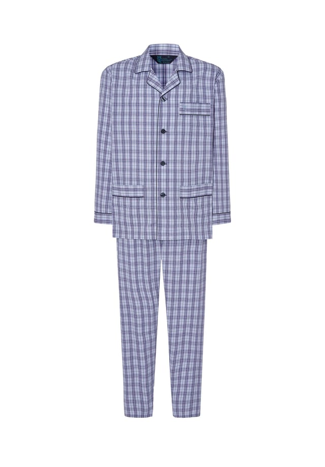 Пижамный воротник с лацканами из ткани поплин синяя клетка El Búho Nocturno, синий
Пижамный воротник с лацканами из ткани поплин синяя клетка El Búho Nocturno, синий