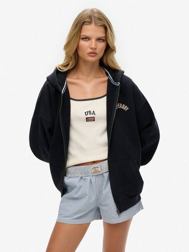 Эссеншиал оверсайз худи с молнией для спорта Superdry, Eclipse Navy
Эссеншиал оверсайз худи с молнией для спорта Superdry, Eclipse Navy