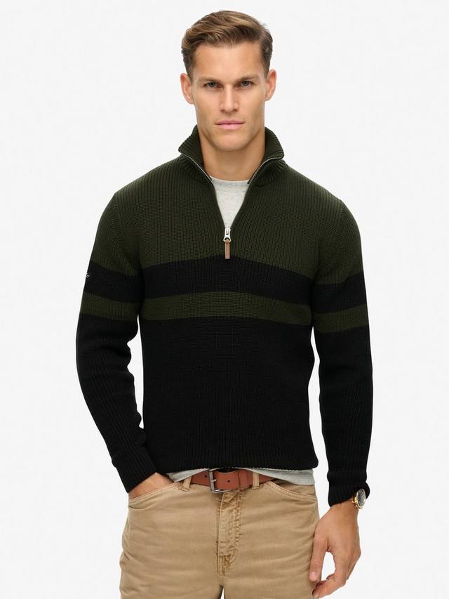 Органический хлопок классический полосатый полу-зиповый джемпер Superdry
Органический хлопок классический полосатый полу-зиповый джемпер Superdry