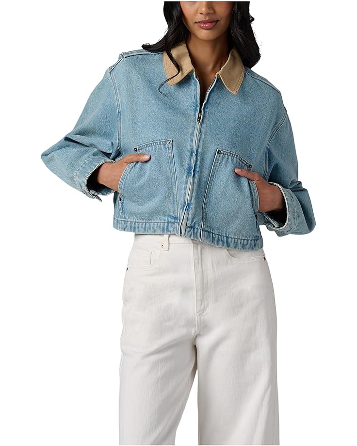 Женская укороченная джинсовая куртка Blank NYC Coffee Run в синем цвете, Blue
Женская укороченная джинсовая куртка Blank NYC Coffee Run в синем цвете, Blue