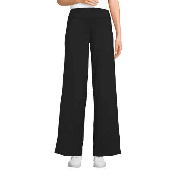 Женские брюки с высокой посадкой и широкими штанинами Lands' End, черный
Женские брюки с высокой посадкой и широкими штанинами Lands' End, черный