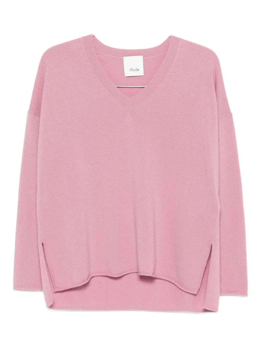 Свитер с V-образным вырезом и разрезами по бокам ALLUDE, розовый
Свитер с V-образным вырезом и разрезами по бокам ALLUDE, розовый
