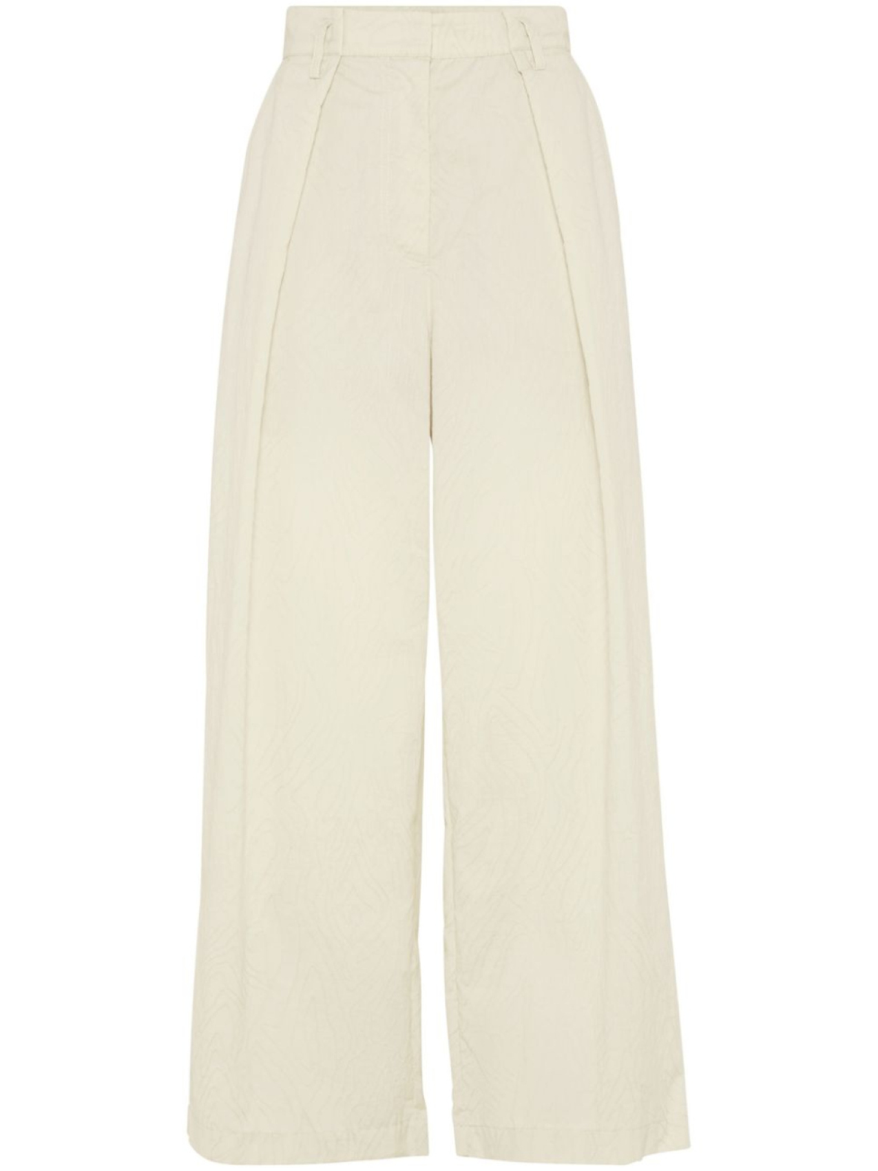 Brunello Cucinelli укороченные брюки широкого кроя, желтый 
Brunello Cucinelli укороченные брюки широкого кроя, желтый