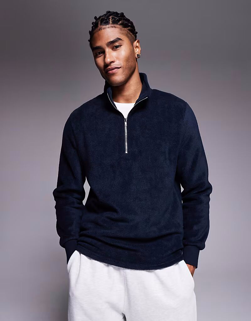 Флисовая толстовка с четвертной молнией и воротником-трубой темно-синего цвета Asos Design, Синий, Флисовая толстовка с четвертной молнией и воротником-трубой темно-синего цвета Asos Design
Флисовая толстовка с четвертной молнией и воротником-трубой темно-синего цвета Asos Design, Синий, Флисовая толстовка с четвертной молнией и воротником-трубой темно-синего цвета Asos Design