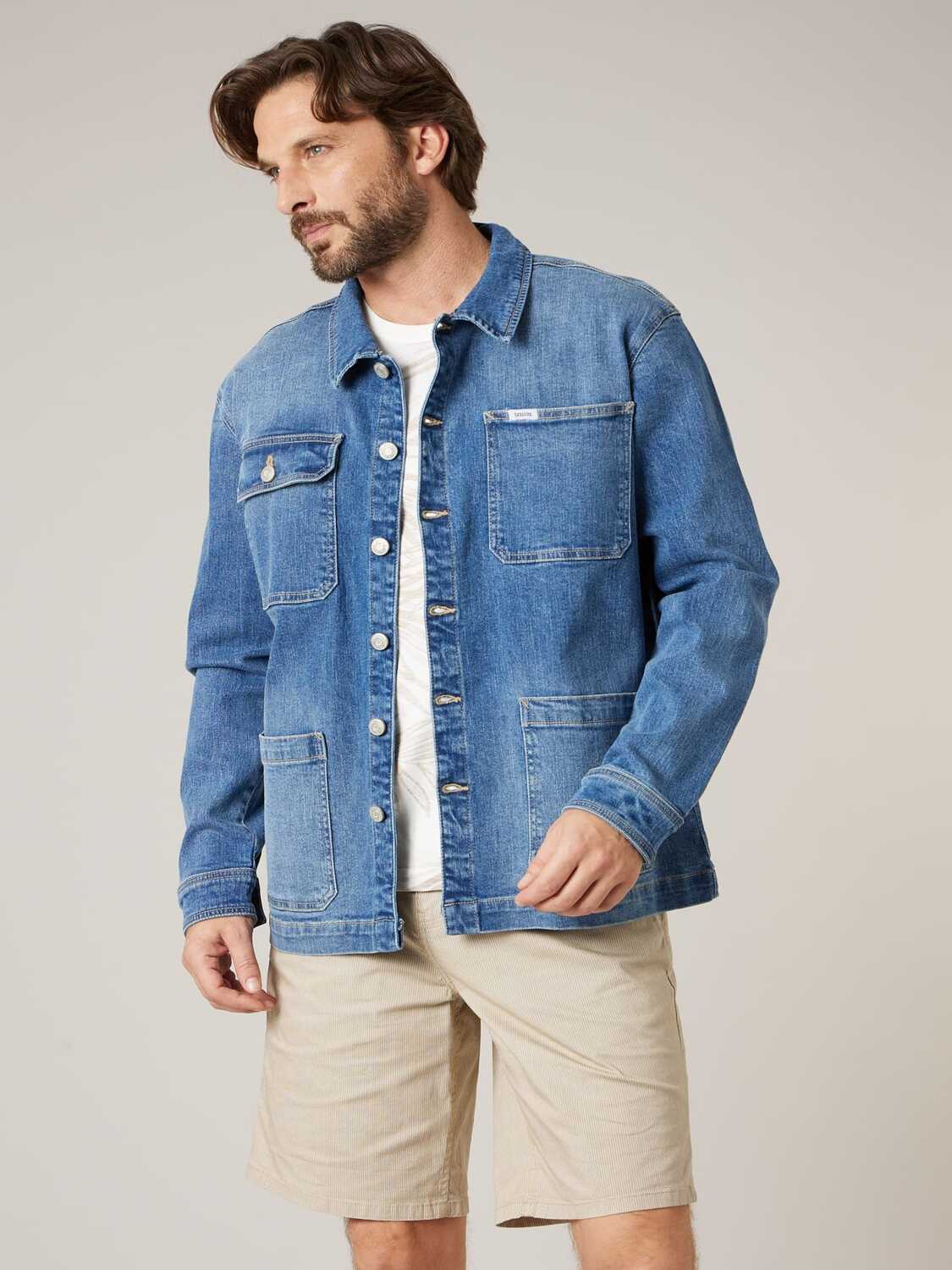 Deeluxe Демисезонная куртка 'LAPAZ' в синем дениме
Deeluxe Демисезонная куртка 'LAPAZ' в синем дениме