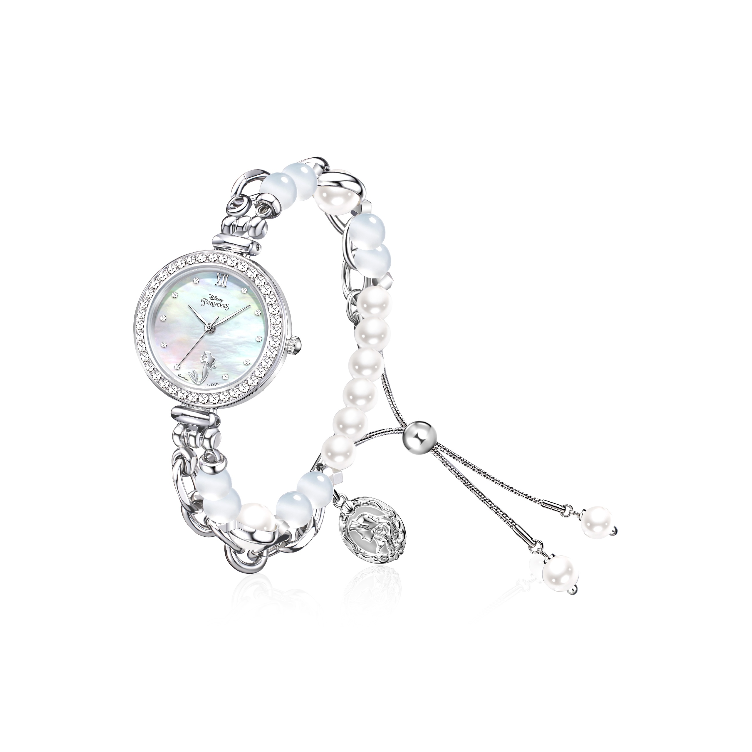 Часы для женщин с механизмом Princess Quartz, стальной браслет, циферблат цвета перламутра Disney
Часы для женщин с механизмом Princess Quartz, стальной браслет, циферблат цвета перламутра Disney
