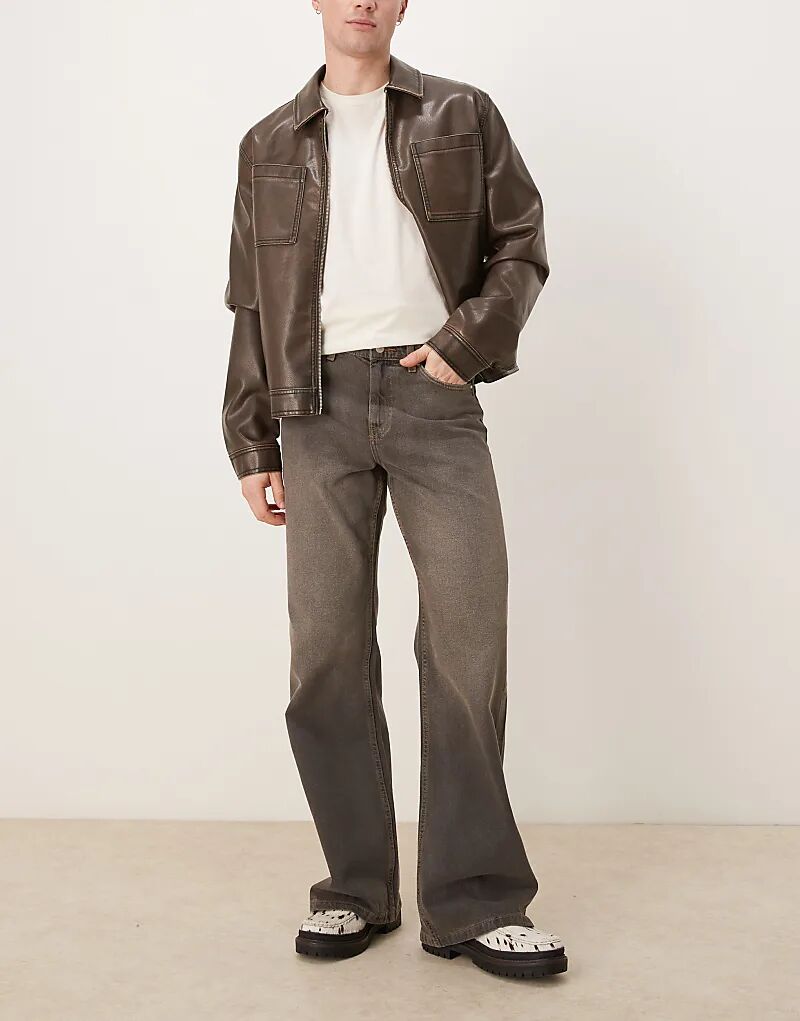 Широкие расклешенные джинсы серого цвета ASOS DESIGN
Широкие расклешенные джинсы серого цвета ASOS DESIGN