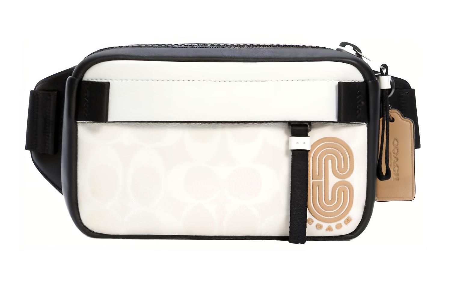 Кожаная искусственная кожа поясная сумка через плечо мужская белая и черная COACH
Кожаная искусственная кожа поясная сумка через плечо мужская белая и черная COACH