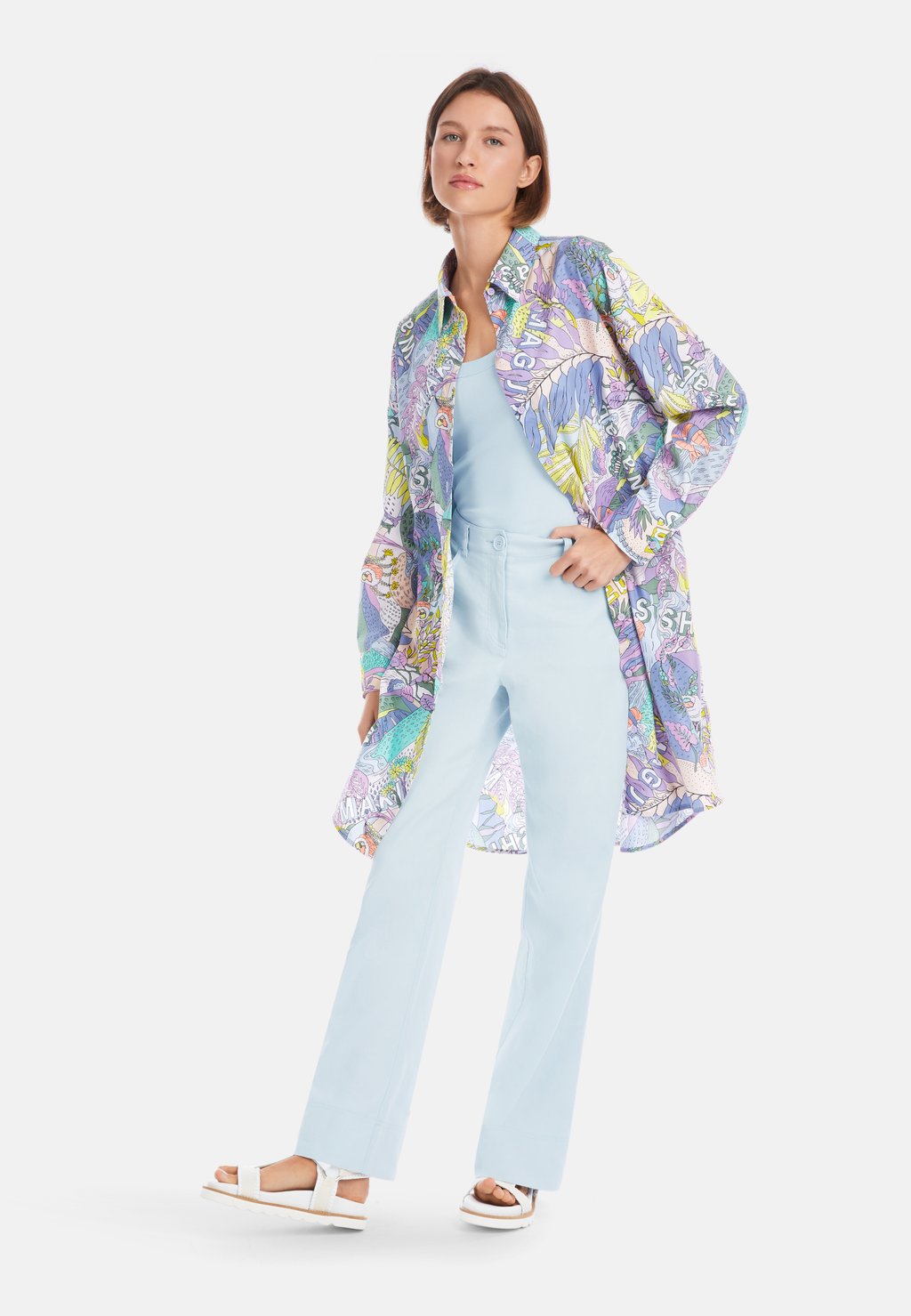 Блузка на пуговицах Marc Cain, сиреневый
Блузка на пуговицах Marc Cain, сиреневый