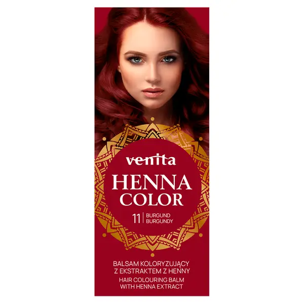 Бальзам для окрашивания волос с экстрактом хны 11 бордовый, 75 г Venita Henna color, цвет 11 burgund
Бальзам для окрашивания волос с экстрактом хны 11 бордовый, 75 г Venita Henna color, цвет 11 burgund