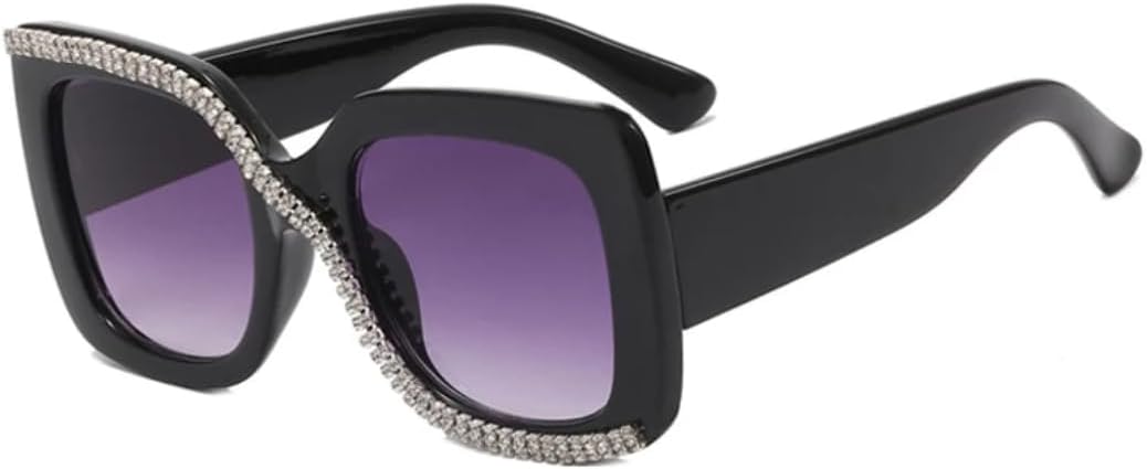 Модные солнцезащитные очки со стразами для женщин и мужчин, в стиле ретро, с увеличенной оправой, трендовые, роскошные, с защитой от УФ-излучения UV400 VVTWSSW, Black Gradient Gray
Модные солнцезащитные очки со стразами для женщин и мужчин, в стиле ретро, с увеличенной оправой, трендовые, роскошные, с защитой от УФ-излучения UV400 VVTWSSW, Black Gradient Gray
