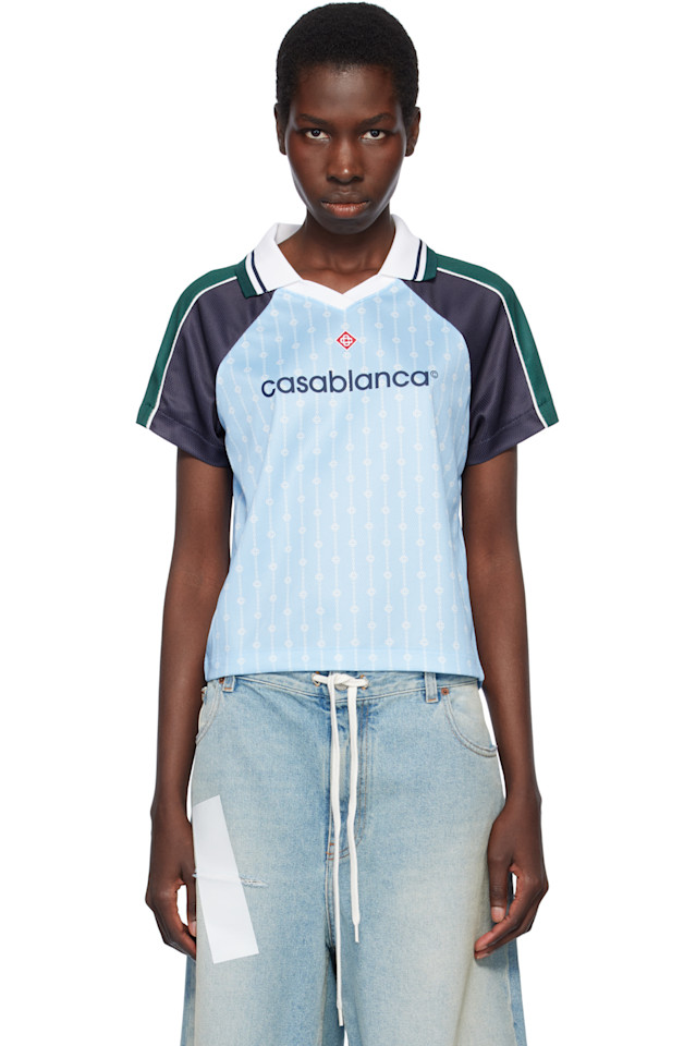 Футболка в полоску с лавровым венком Casablanca, синий
Футболка в полоску с лавровым венком Casablanca, синий