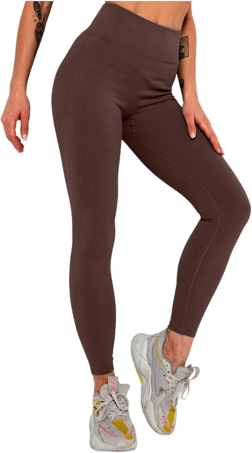 Высокие ребристые леггинсы для женщин с эффектом контроля живота
Высокие ребристые леггинсы для женщин с эффектом контроля живота