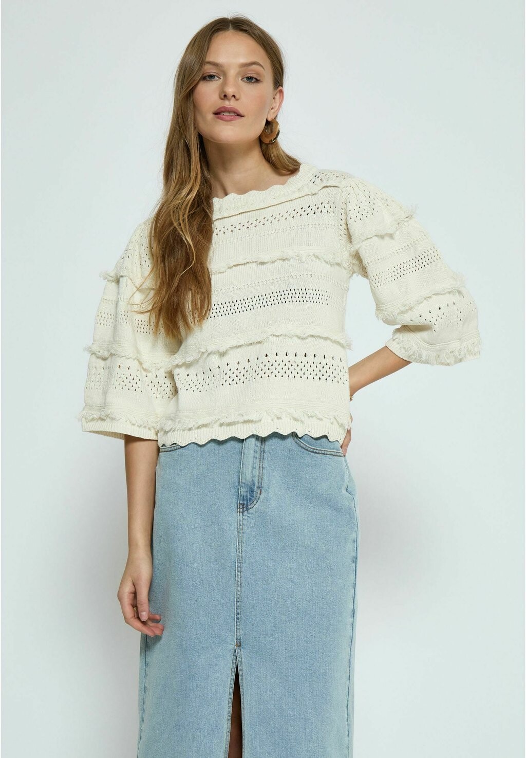 Вязаный свитер PCTAMANNA BALLOON PEPPERCORN, цвет gardenia
Вязаный свитер PCTAMANNA BALLOON PEPPERCORN, цвет gardenia