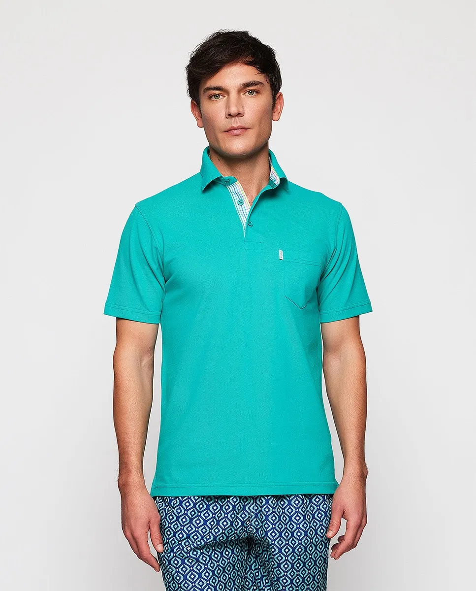 Мужская рубашка-поло из пике с коротким рукавом и карманом Mirto, зеленый
Мужская рубашка-поло из пике с коротким рукавом и карманом Mirto, зеленый