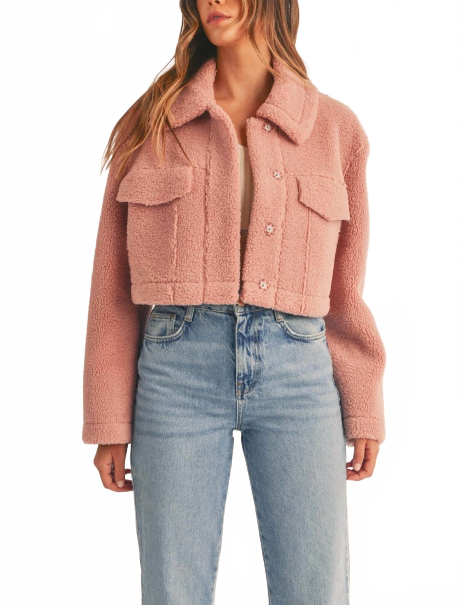 Женская укороченная стеганая куртка в пыльно-розовом цвете MABLE
Женская укороченная стеганая куртка в пыльно-розовом цвете MABLE