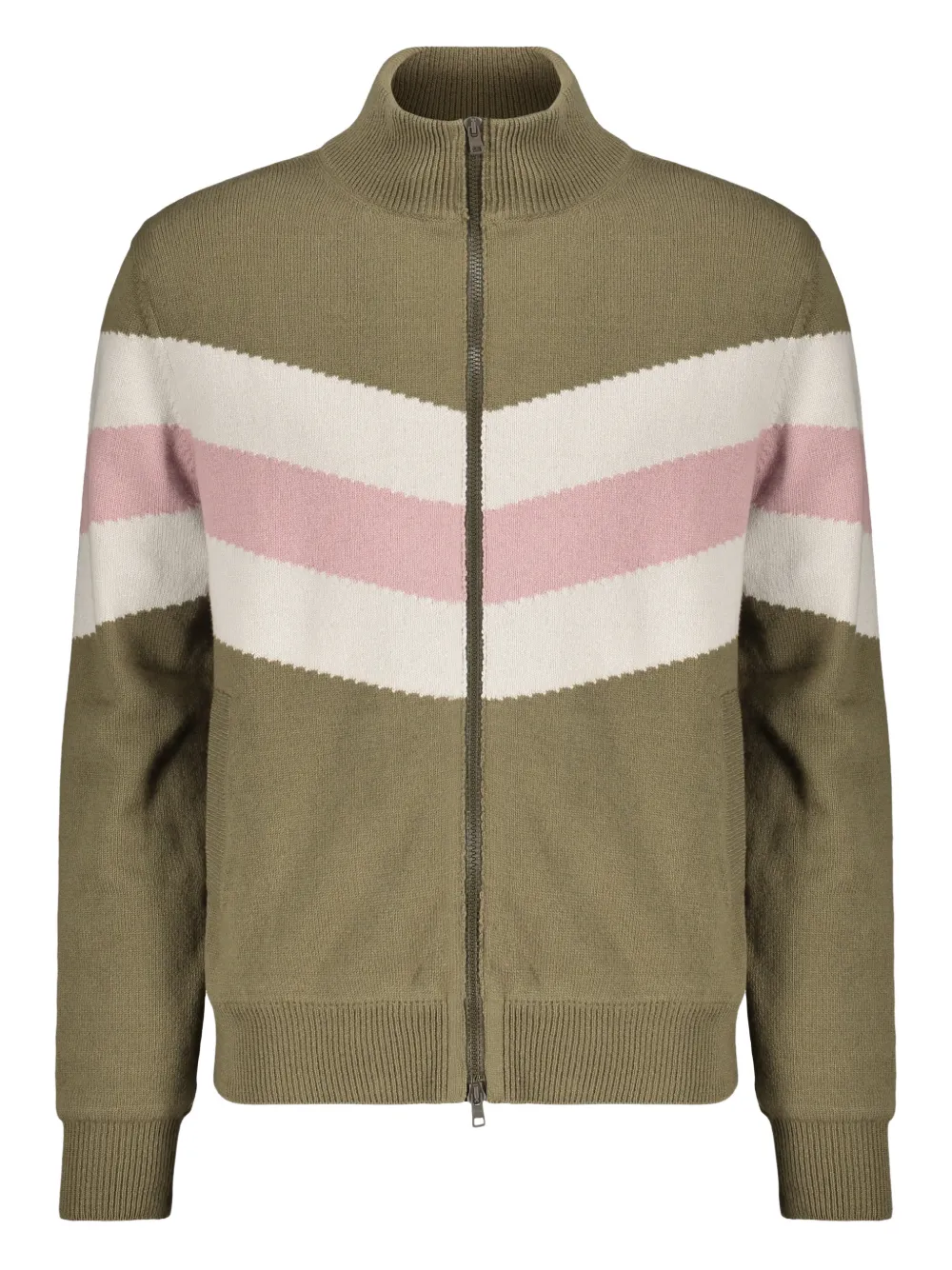 Кардиган в полоску с высоким воротником Herno, зеленый
Кардиган в полоску с высоким воротником Herno, зеленый