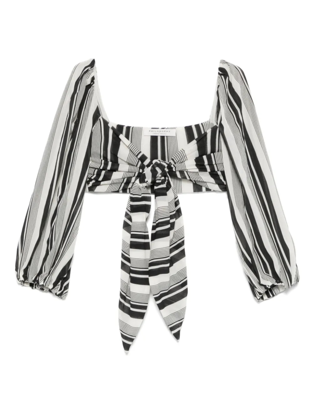 Philosophy Di Lorenzo Serafini укороченный топ в полоску, черный 
Philosophy Di Lorenzo Serafini укороченный топ в полоску, черный