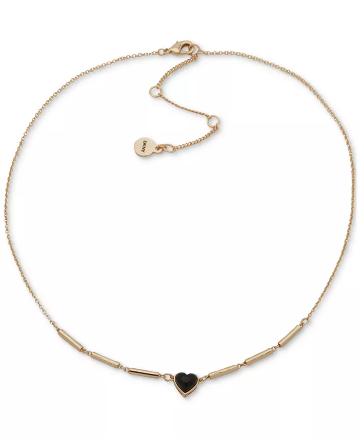 Ожерелье с подвеской в виде каменного сердца, 16 дюймов + удлинитель 3 дюйма DKNY, черный
Ожерелье с подвеской в виде каменного сердца, 16 дюймов + удлинитель 3 дюйма DKNY, черный