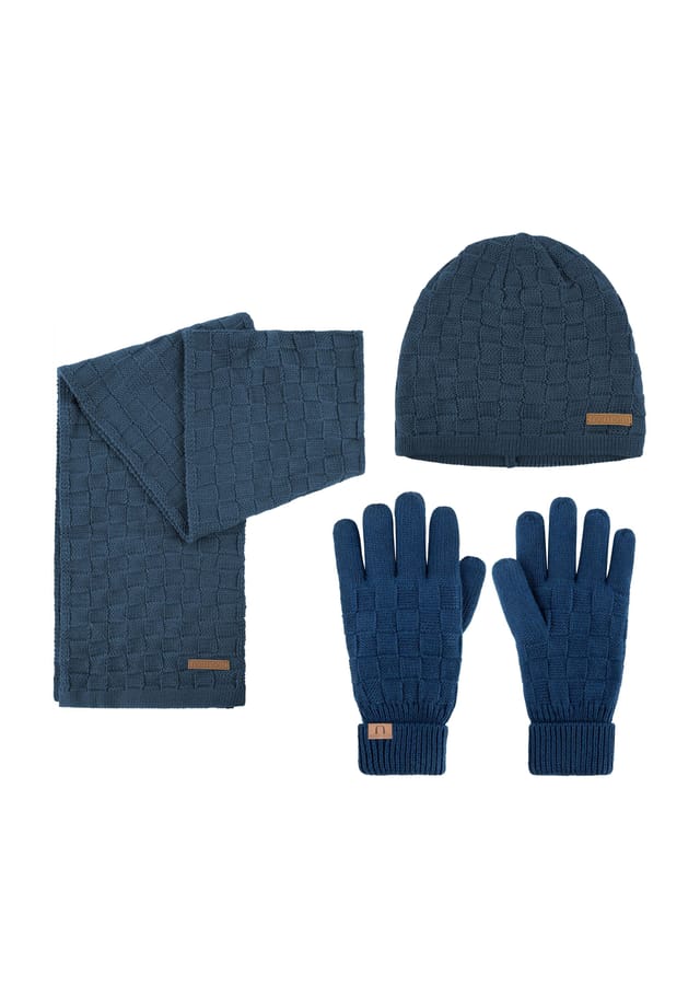 Зимний комплект из мериносовой шерсти шапка шарф и перчатки узор юма Normani, синий
Зимний комплект из мериносовой шерсти шапка шарф и перчатки узор юма Normani, синий